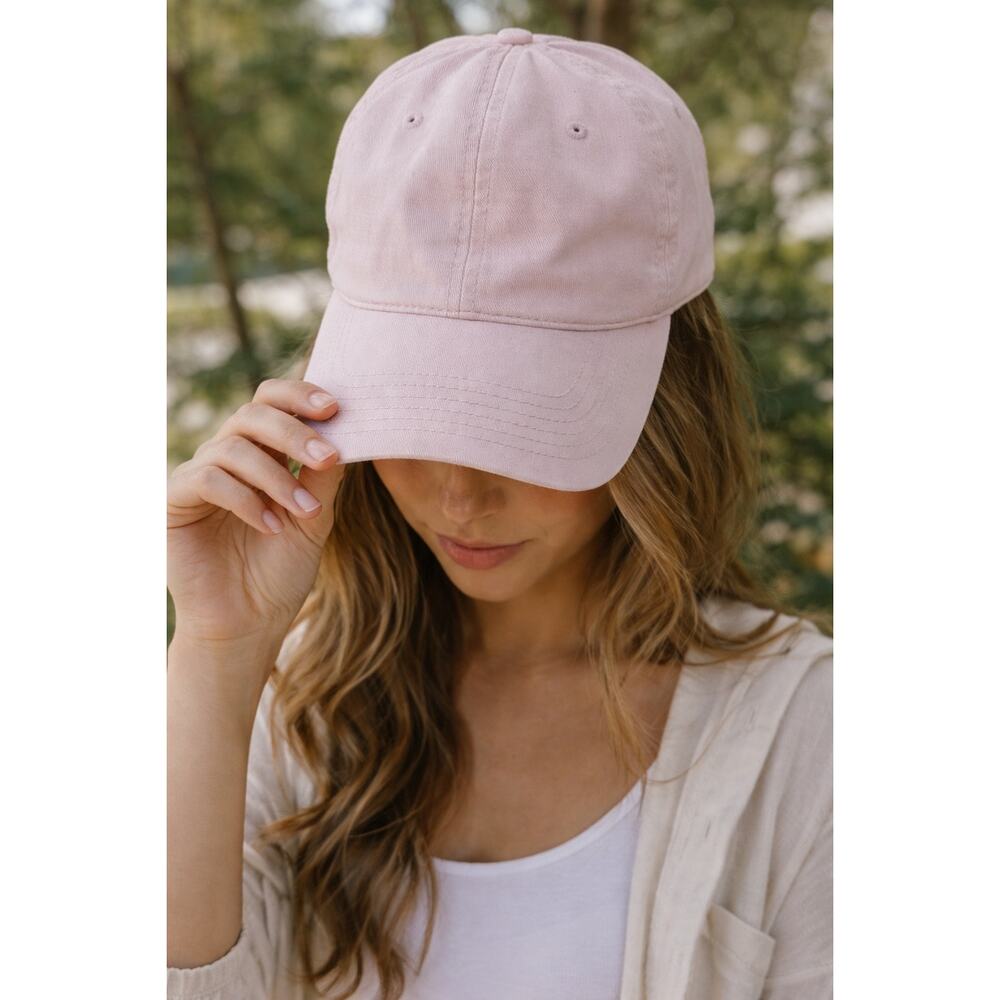 Otto Light Pink Dad Hat Adjustable Baseball Cap One Size Cotton Casual Womens